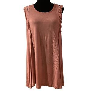 Umgee‎ Mauve Sleeveless Short Ruffled Dress